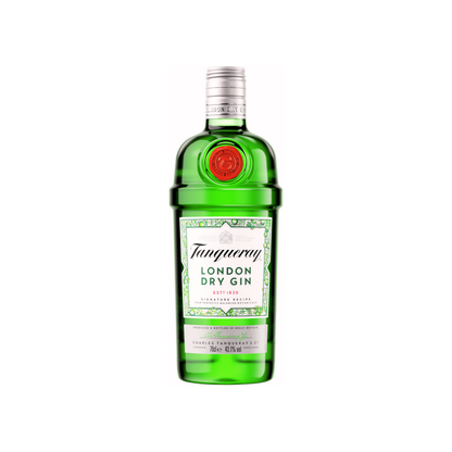 Tanqueray London Dry Gin 43,1% Vol. 6er 0,7l Alkohol Set – Klassischer Wacholder-Gin, Premium-Gin aus Schottland, ideal für Gin Tonic, Cocktails & puren Genuss, Hochprozentiger Dry Gin für Kenner -  Alchohol