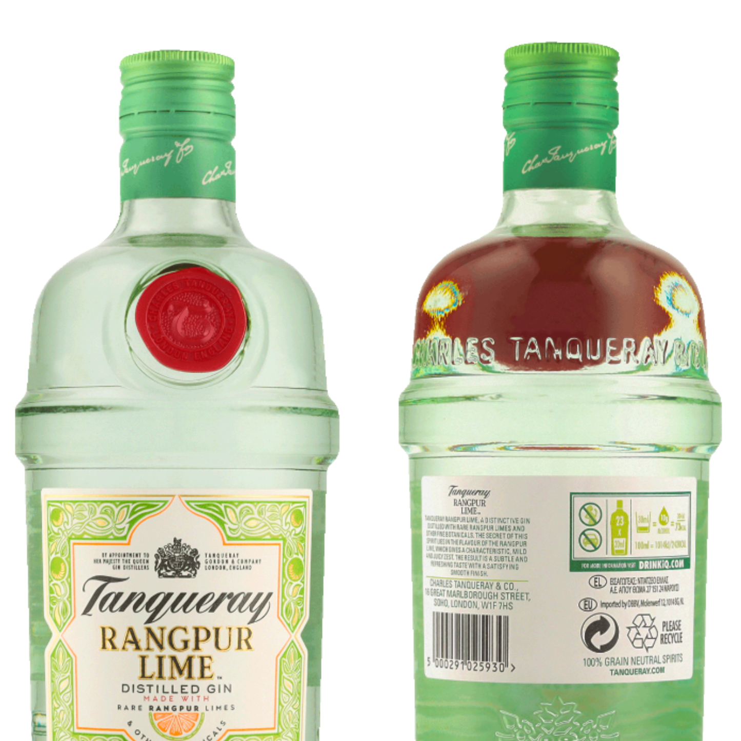 Tanqueray Rangpur 0,7l 41,3% Vol. 6er Alkohol Set – Zitrus Gin mit Rangpur-Limette – 3x 0,7l Tanqueray Gin Set – London Dry Gin mit Limetten-Aromen – Frischer Gin für Cocktails, Tonic & Longdrinks - Alcohol