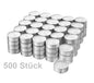 JUNG Teelichter Hochwertige 500er Set, Ø37mm, 4 Stunden Brenndauer, Geruchsneutral, für Dekoration, Weiß, Paraffinwachs, Aluminiumhülle, Party, Hochzeit, Festlichkeiten, stimmungsvolle Beleuchtung, Weihnachten, Ostern, Geburtstag