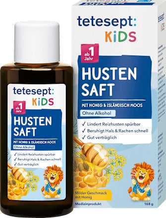 tetesept Hustensaft Kids Honig & Isländisch Moos, 168 g