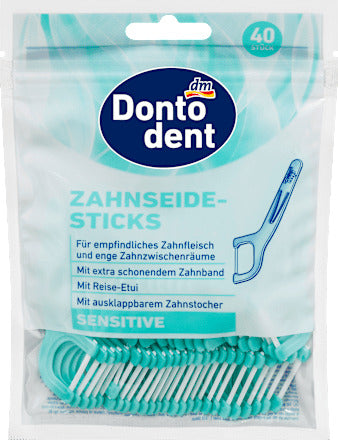 Dontodent Zahnseidesticks Sensitive, 40 St