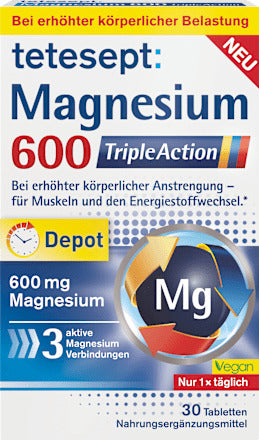 tetesept Magnesium 600 Triple Action Tabletten 30 St, 58,9 g