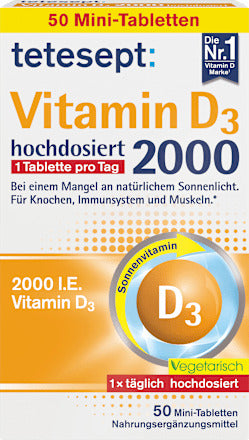 tetesept Vitamin D3 2000 I.E Tabletten 50 St, 15,3 g