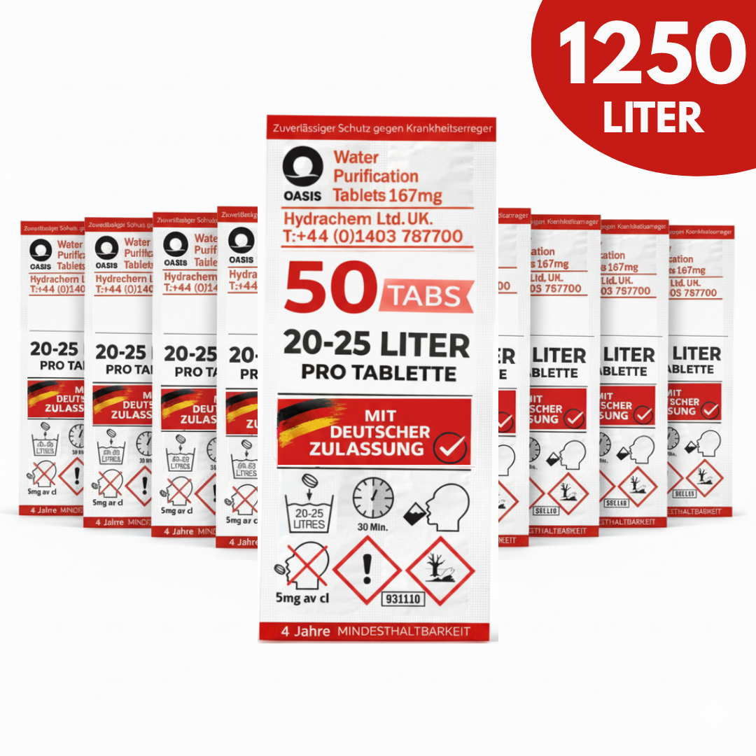 JUNG Oasis 50x25L Tabletten Trinkwasserreinigung Wasseraufbereitung Wasserreinigung