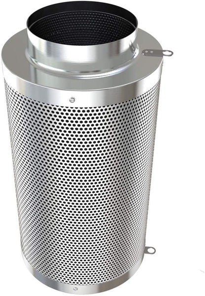 JUNG Vanleno 10,2 cm Aktivkohlefilter, Geruchsfilter mit hochwertiger Virgin-Aktivkohle aus Westaustralien, für Growboxen, Hydrokultur-Systeme, Bäder, Küchen und Keller, mit 2 Vorfiltern und Seilaufhängern