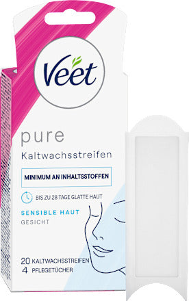 Veet Kaltwachsstreifen Gesicht sensitive, 20 St