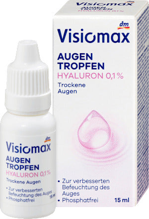 Visiomax Augentropfen mit 0,1% Hyaluron, 15 ml