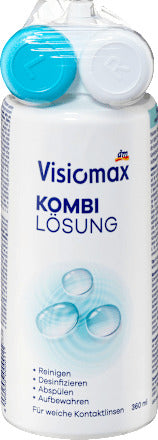 Visiomax Kontaktlinsen-Pflegemittel Kombilösung mit Behälter, 360 ml