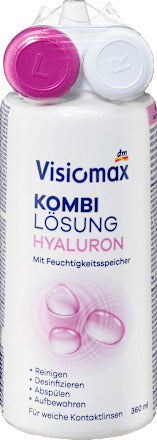 Visiomax Kontaktlinsen-Pflegemittel Kombilösung mit Hyaluron, 360 ml