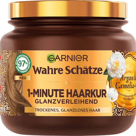 Wahre Schätze Haarkur 1-Minute Argan & Camelia-Öl, 340 ml