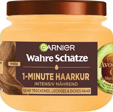 Wahre Schätze Haarkur 1-Minute Avocado-Öl & Sheabutter, 340 ml