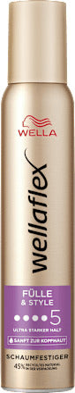 wellaflex Schaumfestiger Fülle & Style, Ultra starker Halt, 200 ml
